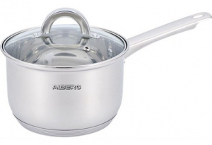 Ковш с крышкой ALBERG Salerno AL-1017, 2 л (Ø16х10.5см), нерж.сталь, индукция, мерная шкала, индив. 