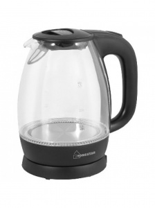 Чайник эл Homestar HS-1012 (1,7 л) стекло, пластик чер
