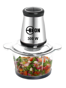 Чоппер BN-272,чаша стекло 2л, 300Вт, двойные ножи/4 лезвия Beon