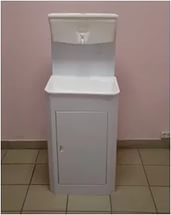 Тумба умывальника цвет белый пластм. мойка